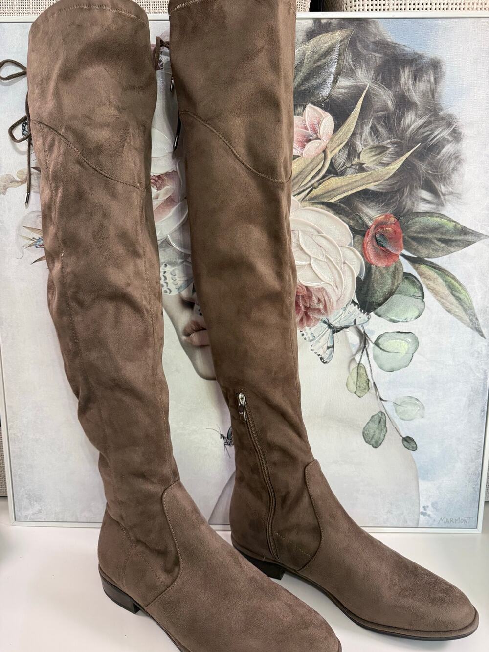 Mark Fisher suede over the knee riding boots